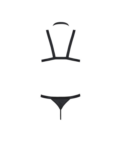 Комплект чоловічої білизни зі стреп Passion 039 SET ANDREW XXL/XXXL Black, стринги, шлейки - Фото №6