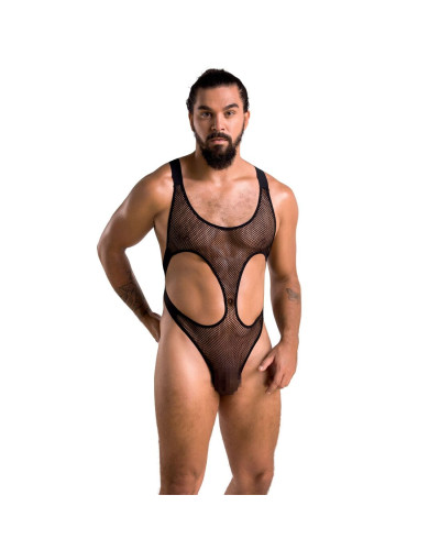Мужское сетчатое боди Passion 040 LEON XXL/XXXL Black, сетка, резинки - Фото №3