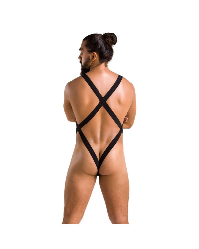 Мужское сетчатое боди Passion 040 LEON XXL/XXXL Black, сетка, резинки - Фото №4