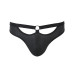 Мужские слипы с вырезами Passion 041 SLIP JOE S/M Black, экокожа, открытые ягодицы - Фото №5