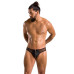 Чоловічі сліпи на блискавці Passion 042 SLIP TIMMY L/XL Black, екошкіра, сітка - Фото №3