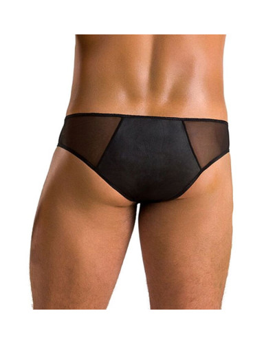 Чоловічі сліпи на блискавці Passion 042 SLIP TIMMY XXL/XXXL Black, екошкіра, сітка - Фото №2