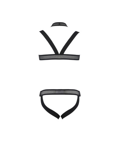 Комплект чоловічої білизни з кріпленнями Passion 043 JACOB XXL/XXXL Black, труси, шлейки - Фото №6