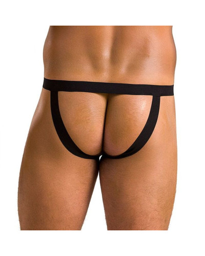 Мужские слипы на шнуровке Passion 044 SLIP BEN XXL/XXXL Black, экокожа, люверсы - Фото №2