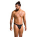 Мужские слипы на шнуровке Passion 044 SLIP BEN XXL/XXXL Black, экокожа, люверсы - Фото №3