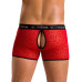 Чоловічі прозорі боксери Passion 046 SHORT PARKER L/XL Red, сітка, під леопард - Фото №2