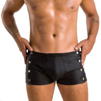 Мужские кожаные боксеры с заклепками Passion 048 SHORT DAVID L/XL Black