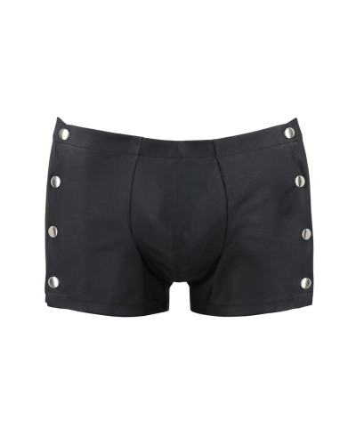 Чоловічі шкіряні боксери із заклепками Passion 048 SHORT DAVID XXL/XXXL Black - Фото №5