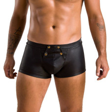 Мужские кожаные боксеры с клапаном Passion 050 SHORT PATRICK S/M Black