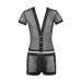 Комплект сітчастої чоловічої білизни Passion 052 SET MICHAEL 2XL/3XL black сорочка, боксери заклепки - Фото №5