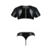 Комплект мужского белья под латекс Passion 057 SET PETER XXL/XXXL Black, кроп-топ, стринги - Фото №6