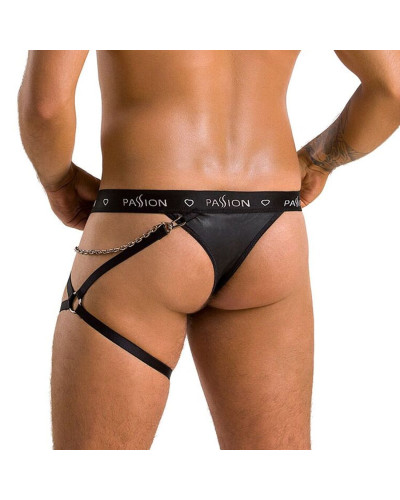 Мужские трусики танга с подвязкой Passion 058 THONG BILL L/XL Black - Фото №2