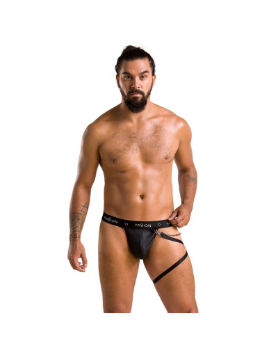 Мужские трусики танга с подвязкой Passion 058 THONG BILL L/XL Black - Фото №3