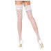 Панчохи Passion ST108 1/2 white, на ажурній силіконовій резинці з люрексовою ниткою - Фото №1