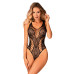 Бодістокінг з вирізами Obsessive B138 teddy S/M/L, black, з доступом - Фото №1