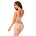 (SALE) Сітчастий бодістокінг з імітацією топа та шортів Obsessive Bodystocking G330 S/M/L, white, з доступо - Фото №2