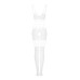 (SALE) Сітчастий бодістокінг з імітацією топа та шортів Obsessive Bodystocking G330 S/M/L, white, з доступо - Фото №4
