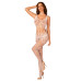 (SALE) Сітчастий бодістокінг з імітацією топа та шортів Obsessive Bodystocking G330 S/M/L, white, з доступо - Фото №5
