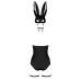 Эротический костюм кролика Obsessive Bunny costume L/XL, black, боди, чокер, гартеры, чулки, маска - Фото №4