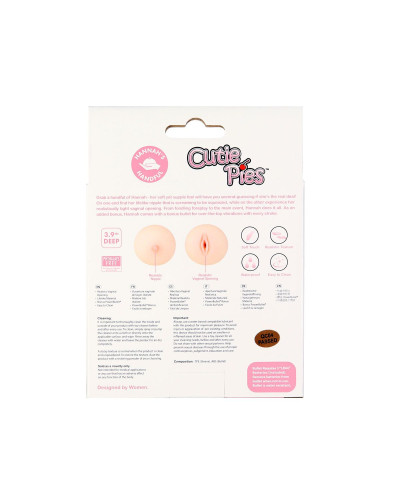 Мастурбатор-груди Cutie Pies Hannah's Handful - Pussy & Boob, глибина 9,9 см, віброкуля в подарунок - Фото №8