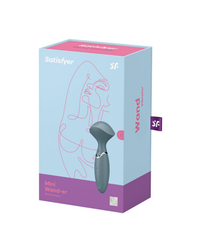 Вібромасажер Satisfyer Mini Wand-er Grey - Фото №7