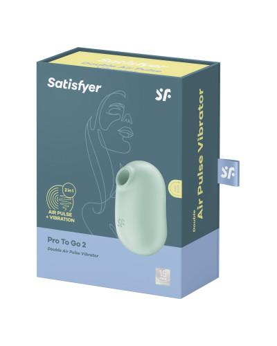 Вакуумний стимулятор із вібрацією Satisfyer Pro To Go 2 Mint - Фото №7