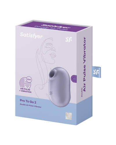 Вакуумний стимулятор із вібрацією Satisfyer Pro To Go 2 Violet - Фото №7