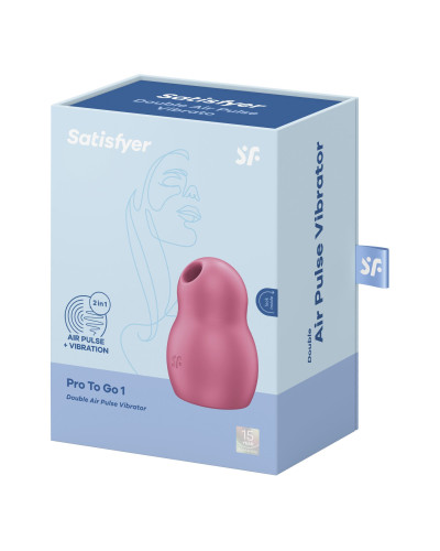 Вакуумний стимулятор з вібрацією Satisfyer Pro To Go 1 Red - Фото №7