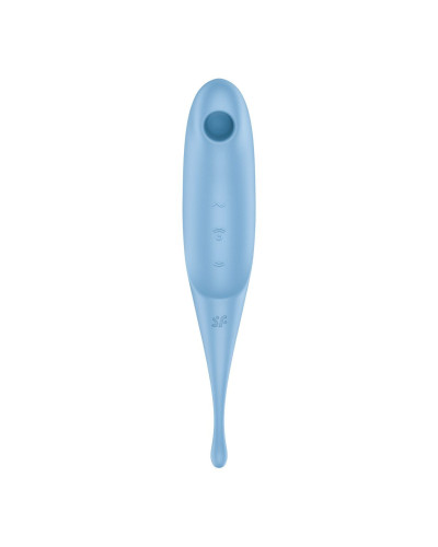 Вібратор для клітора з вакуумною стимуляцією Satisfyer Twirling Pro Blue - Фото №3