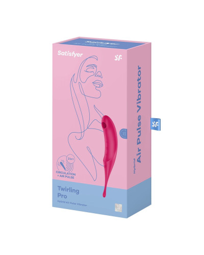 Вібратор для клітора з вакуумною стимуляцією Satisfyer Twirling Pro Red - Фото №5
