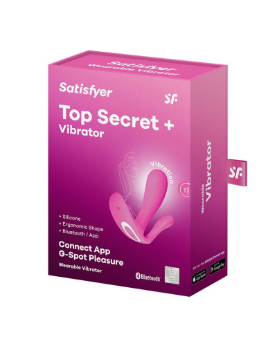 Смарт-вібратор у трусики Satisfyer Top Secret Pink вагінально-кліторальний, 2 мотори - Фото №7