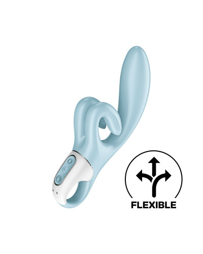 Вібратор-кролик Satisfyer Touch Me Blue, подвійний відросток, 3 потужні мотори - Фото №1