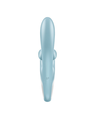 Вібратор-кролик Satisfyer Touch Me Blue, подвійний відросток, 3 потужні мотори - Фото №3