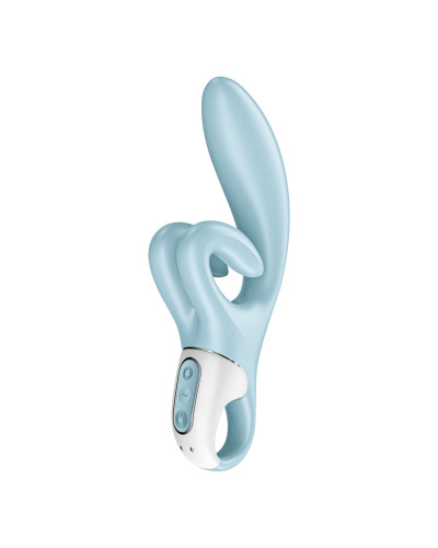 Вібратор-кролик Satisfyer Touch Me Blue, подвійний відросток, 3 потужні мотори - Фото №5