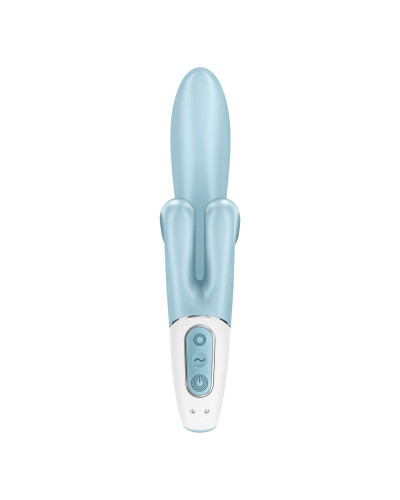 Вібратор-кролик Satisfyer Touch Me Blue, подвійний відросток, 3 потужні мотори - Фото №6