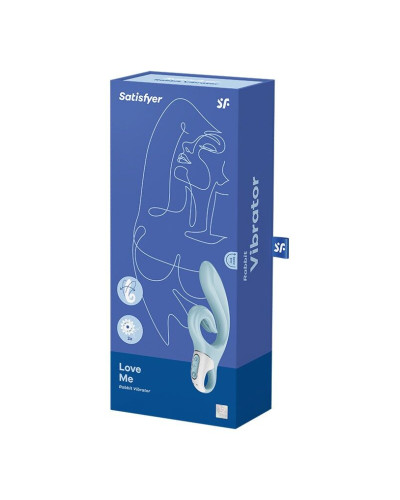Вибратор-кролик Satisfyer Love Me Blue - Фото №7