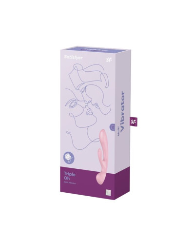 Вібратор-кролик Satisfyer Triple Oh Pink - Фото №8