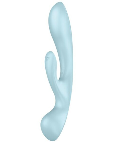 Вібратор-кролик Satisfyer Triple Oh Blue - Фото №1