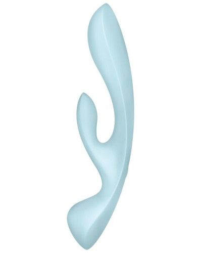 Вібратор-кролик Satisfyer Triple Oh Blue - Фото №2