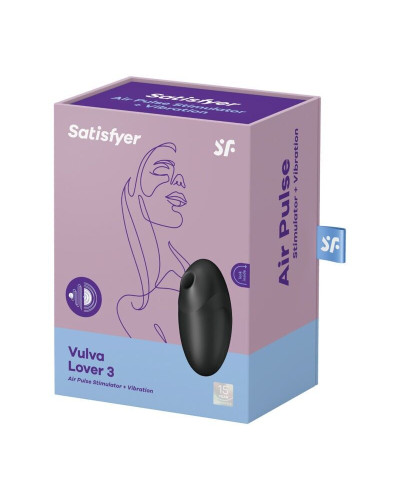 Вакуумний стимулятор Satisfyer Vulva Lover 3 Black - Фото №4