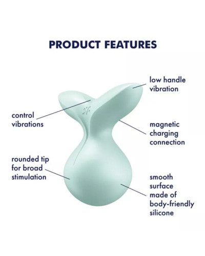 Мини-вибромассажер Satisfyer Viva la Vulva 3 Mint - Фото №7