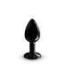 Металлическая анальная пробка с кристаллом Dorcel Diamond Plug Black S - Фото №1