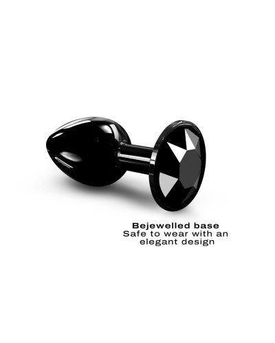 Металлическая анальная пробка с кристаллом Dorcel Diamond Plug Black S - Фото №2