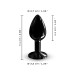 Металлическая анальная пробка с кристаллом Dorcel Diamond Plug Black S - Фото №5