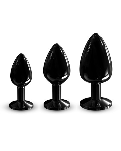 Металлическая анальная пробка с кристаллом Dorcel Diamond Plug Black S - Фото №6