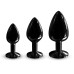 Металлическая анальная пробка с кристаллом Dorcel Diamond Plug Black S - Фото №6