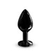 Металлическая анальная пробка с кристаллом Dorcel Diamond Plug Black M - Фото №1