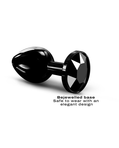Металлическая анальная пробка с кристаллом Dorcel Diamond Plug Black M - Фото №2