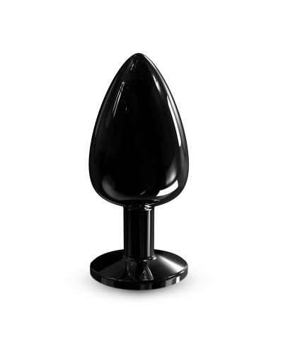Металлическая анальная пробка с кристаллом Dorcel Diamond Plug Black L - Фото №1