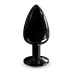 Металлическая анальная пробка с кристаллом Dorcel Diamond Plug Black L - Фото №1